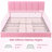 Orwhin Bed Frame 4 Drawers Storage, Upholstered Bed Frame with Velvet Adjustable Headboard Queen Full King Size Platform Bed Wood Support-860195973-807684305