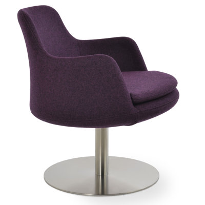 Dervish 28.5Cm Wide Swivel Slipcovered Lounge Chair