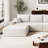 37.40"Sofa Ottoman ,No Assembly Required,White(Plush Corduroy Fabric)-1051050250