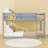 Wood Floor Bunk Bed With Ladder-236941062