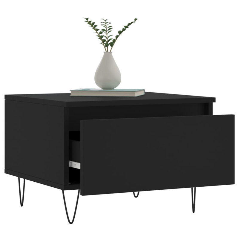 Slatedale Four Leg Coffee Table with Storage, Black
