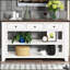 Console 48 po en bois de pin massif avec 3 tiroirs de rangement, parfaite pour les vestibules modernes et les salons-1017967115-1017967114