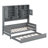 Platform Bed With Twin Size Trundle, All-In-One Cabinet And Shelf-107330296-107330297