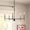 Hux 5 - Light Dimmable Modern Linear Chandelier