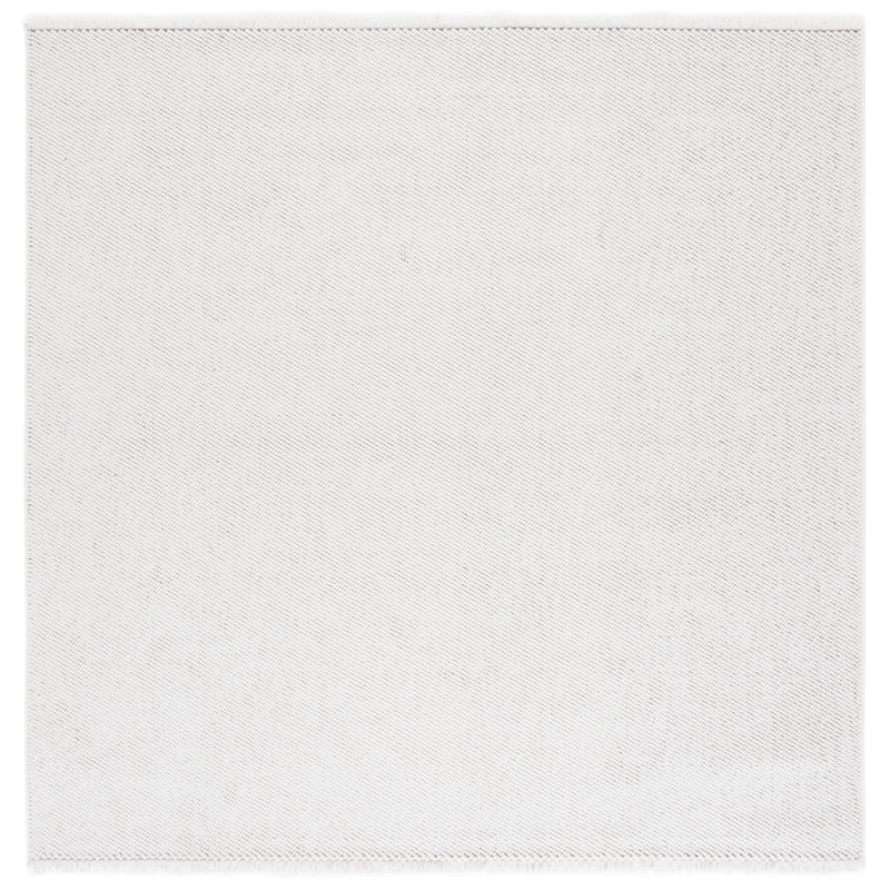 Ivory Square Non-slip Cotton Synthetic Rug, 79"