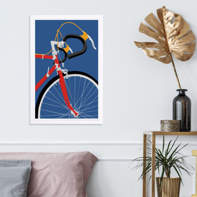 «Fixie in primaire» par Oliver Gal, reproduction d'art sur cadre flottant