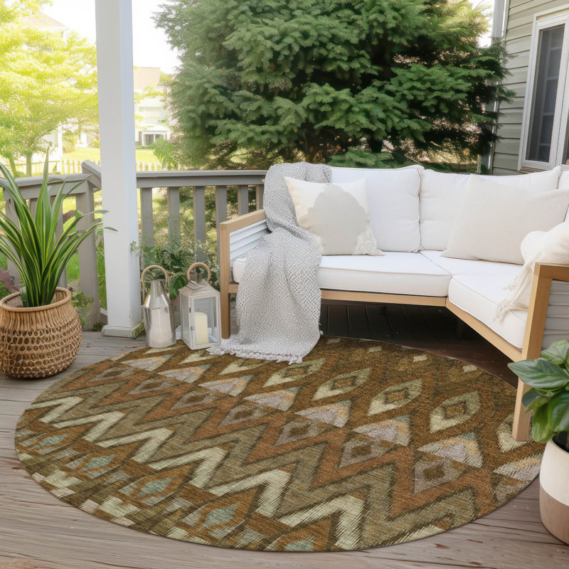 Khiri Southwestern Rug, Round 8'