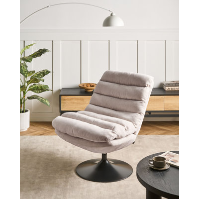Upholstered Plain Weave / Muslin Swivel Recliner