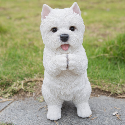Playing Westie Statue