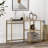 Sohrob Glass Top Metal Base Computer Desk