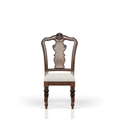 Classic Side Chair With Upholstered Seat For Living Room Solid Wood + Chair, Seat, 16.75 In Package Height, Queen