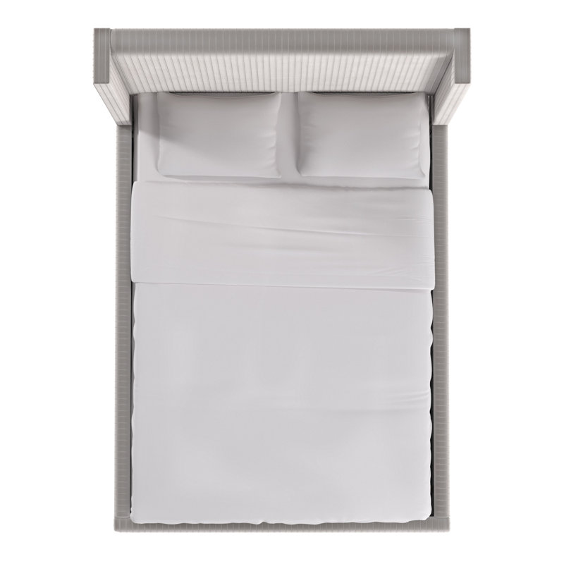 Vita Upholstered Pleated Wingback Bed
