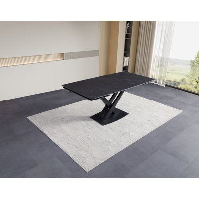 Auttumn Extendable Metal Base Dining Table