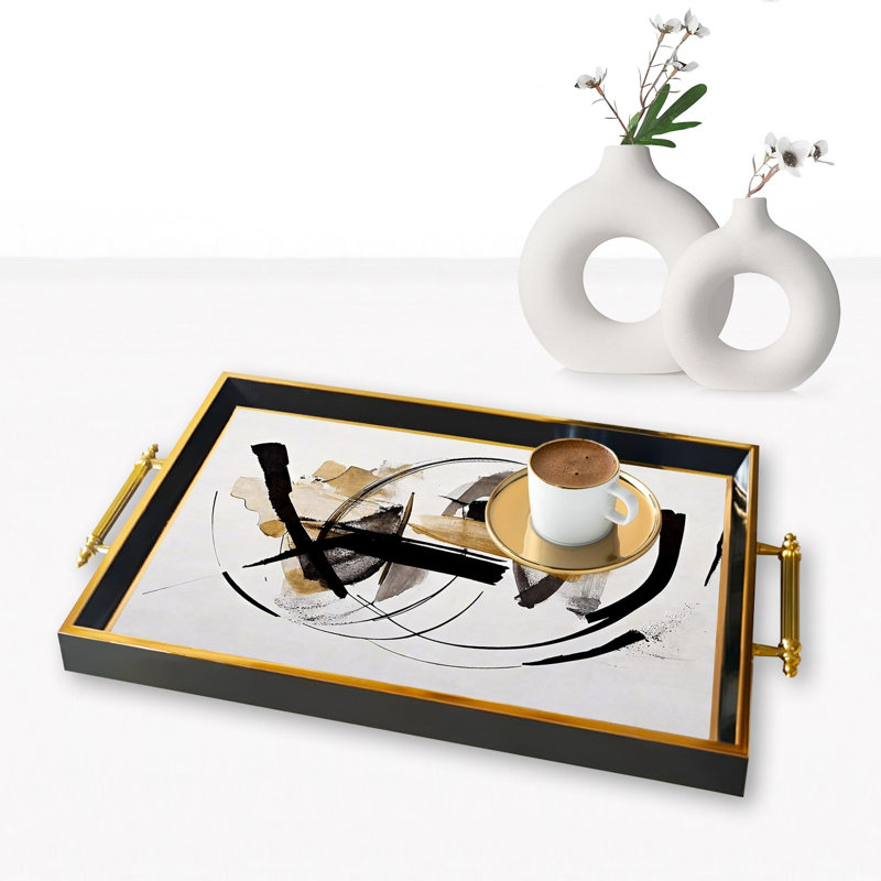 Elegant Glass Tray, 19.7 x 11.4 x 1.4 inches | 100% Durable Glass Construction | Easy to Clean with Damp Cloth | Ideal for Serving, Decorative Display, and Organizing | Stylish Addition to Home Décor