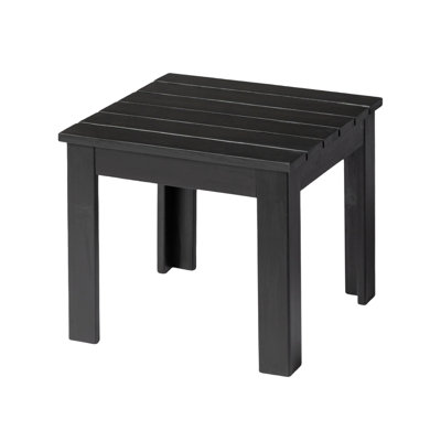 Premium Fir Wood Outdoor Side Table,Black