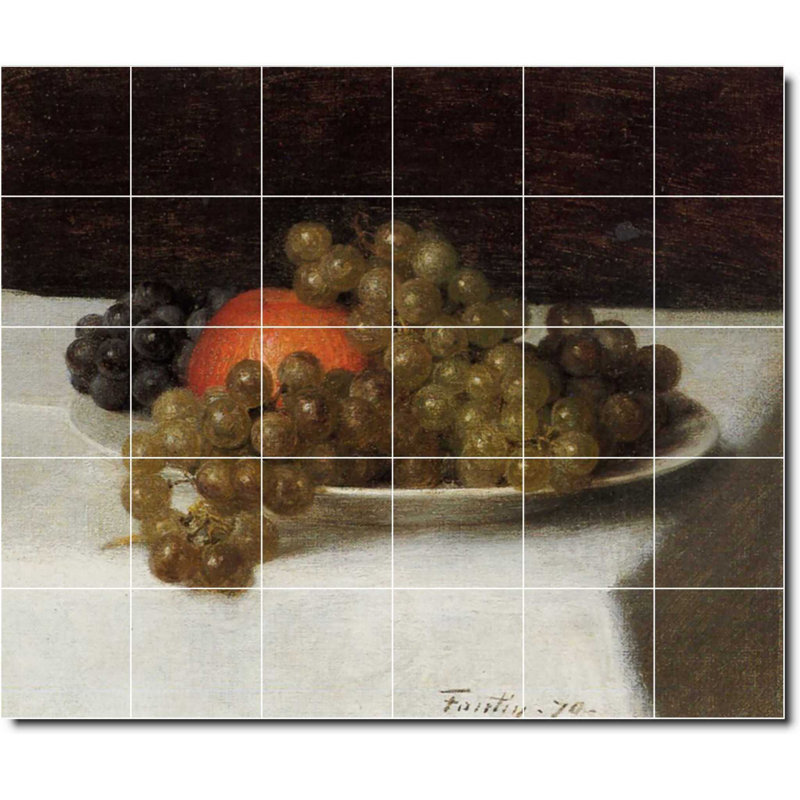 Carreau de céramique décorative 25,5 po x 21,25 po 4,25 po x 4,25 po, Fruit, légume 03071