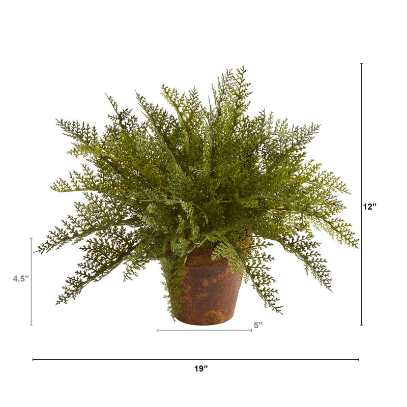 Usine de fleurs artificielle 7,5" en pot