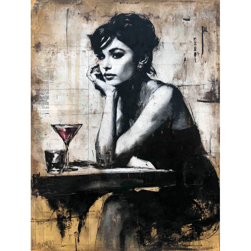 Art mural sur toile, "Pensée du soir", H 24 po x l 16 po
