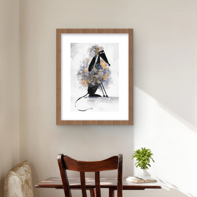 Afghan Hound Dog Cartoon Print | Livingroom Flowers Decor