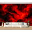Papier peint adhésif autocollant abstrait noir et rouge, encre acrylique fantastique, motifs tourbillonnants chaotiques, papier autocollant amovible pour décoration de salon, chambre à coucher H 100 po x l 144 po-129491229