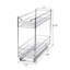 Rangement coulissant dans l'armoire avec tablettes de rangement à 2 niveaux et glissières à roulement à billes, largeur de 7 po-772512875