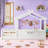 Twin Size Floor Bed with Guardrails and Roof-242507954-242507957