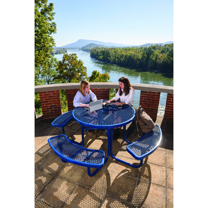 Picnic Table, Black/Blue