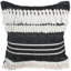 Striped Black Square Pillow Cover & Insert