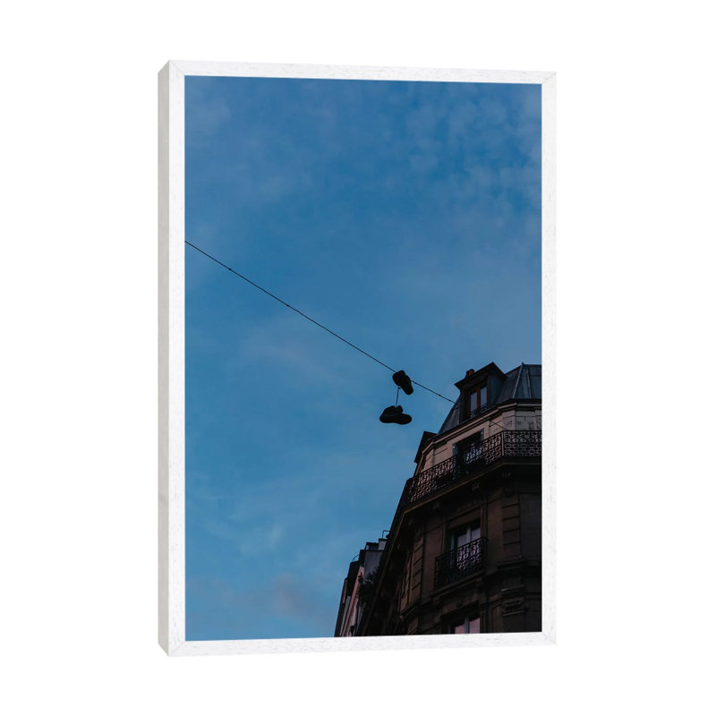 Montmartre VIII by Bethany Young - Print on Canvas, White Framed, 66.04cm H x 45.72cm W x 3.81cm D