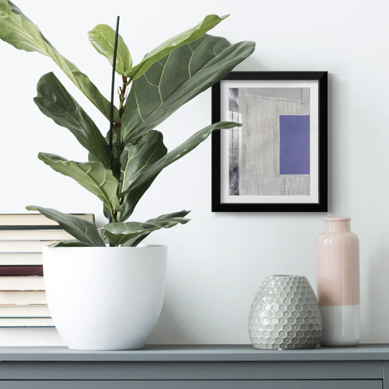Quadratic Layout III -Framed Print, 28.5" H x 20.5" W, Black