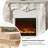 47.24"H White Retro Carved Solid Wood Fireplace Mantel-878200456