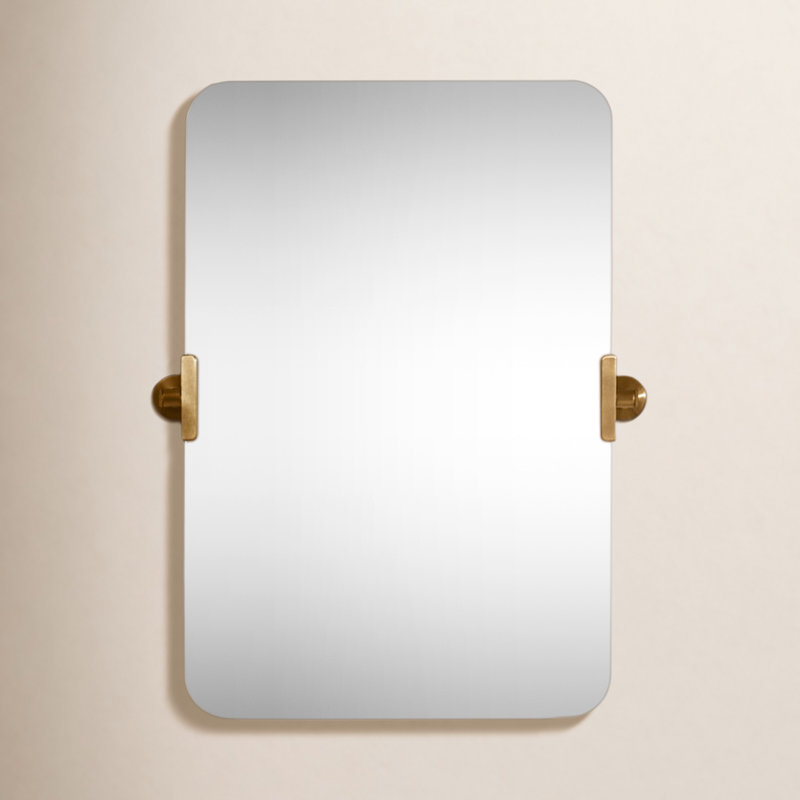 Miroir rectangulaire 20 po x 30 po Castia By Studio McGee, Laiton brossé moderne éclatant