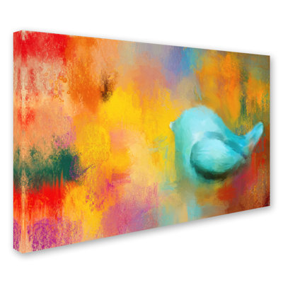 «Abstract Bluebird of Happiness» par Vidur, reproduction sur toile tendue