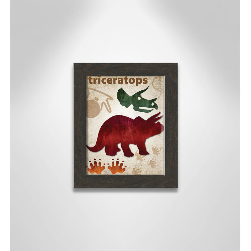 Adhésif décoratif dinosaures-04 ', H 12 po x l 10 po x P 0,625 po, Cadre plat à grain de bois noir