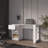 White Computer Desk With Drawer And Open Storage