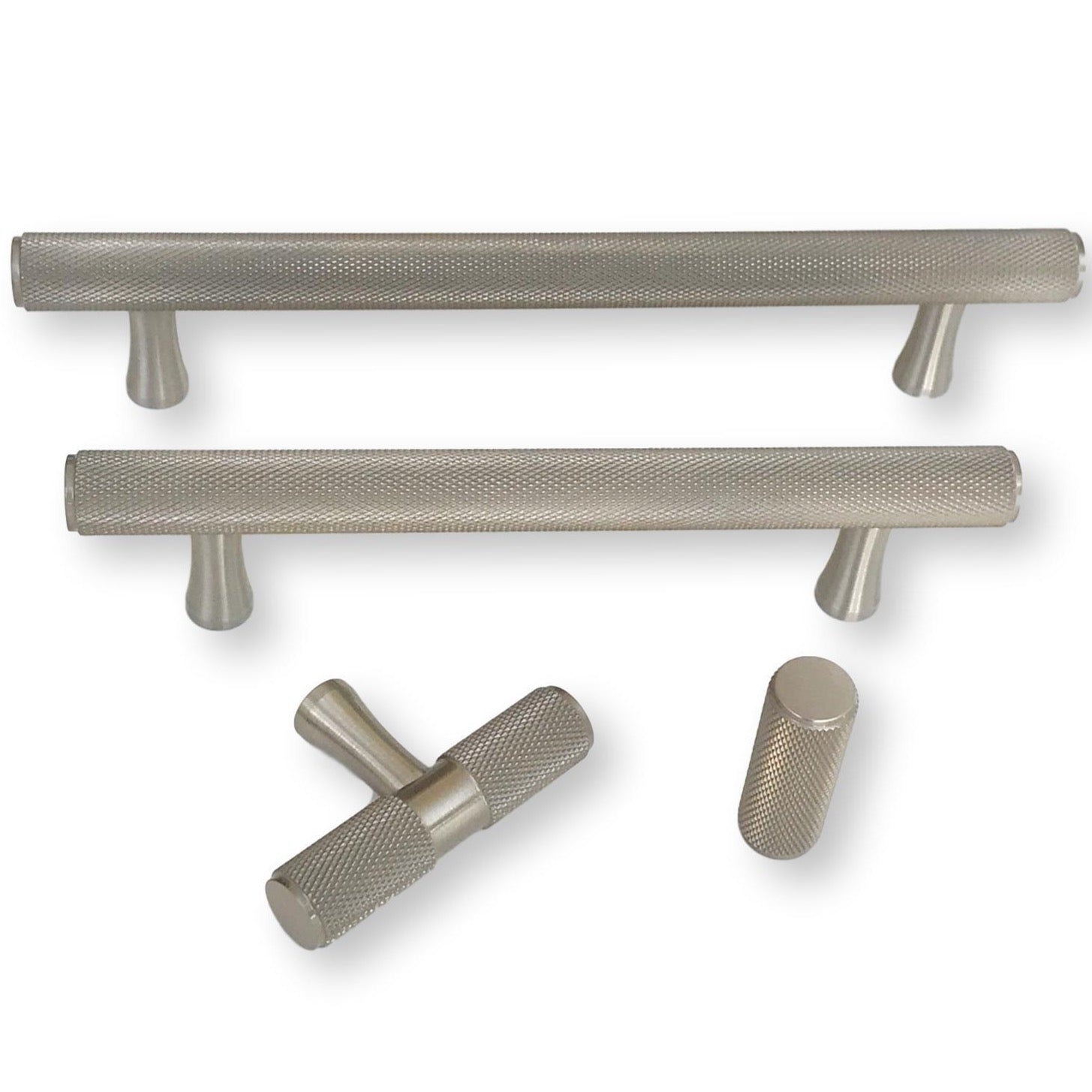 Texture Solid Brass Peg Knob, Brushed Nickel
