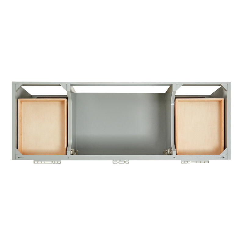 Stafford 60.75'' W Single Bathroom Vanity Base, Gray