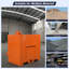 Boîte de ballast robuste à attelage 3 points 800 lb pour tracteur de catégorie 1 - Récepteur d'attelage rapide 2 "- Capacité de 5 pieds cubes - Fabrication en acier - Convient aux chargeuses et aux mini chargeurs - Améliore la sécurité - Orange (avertissement)