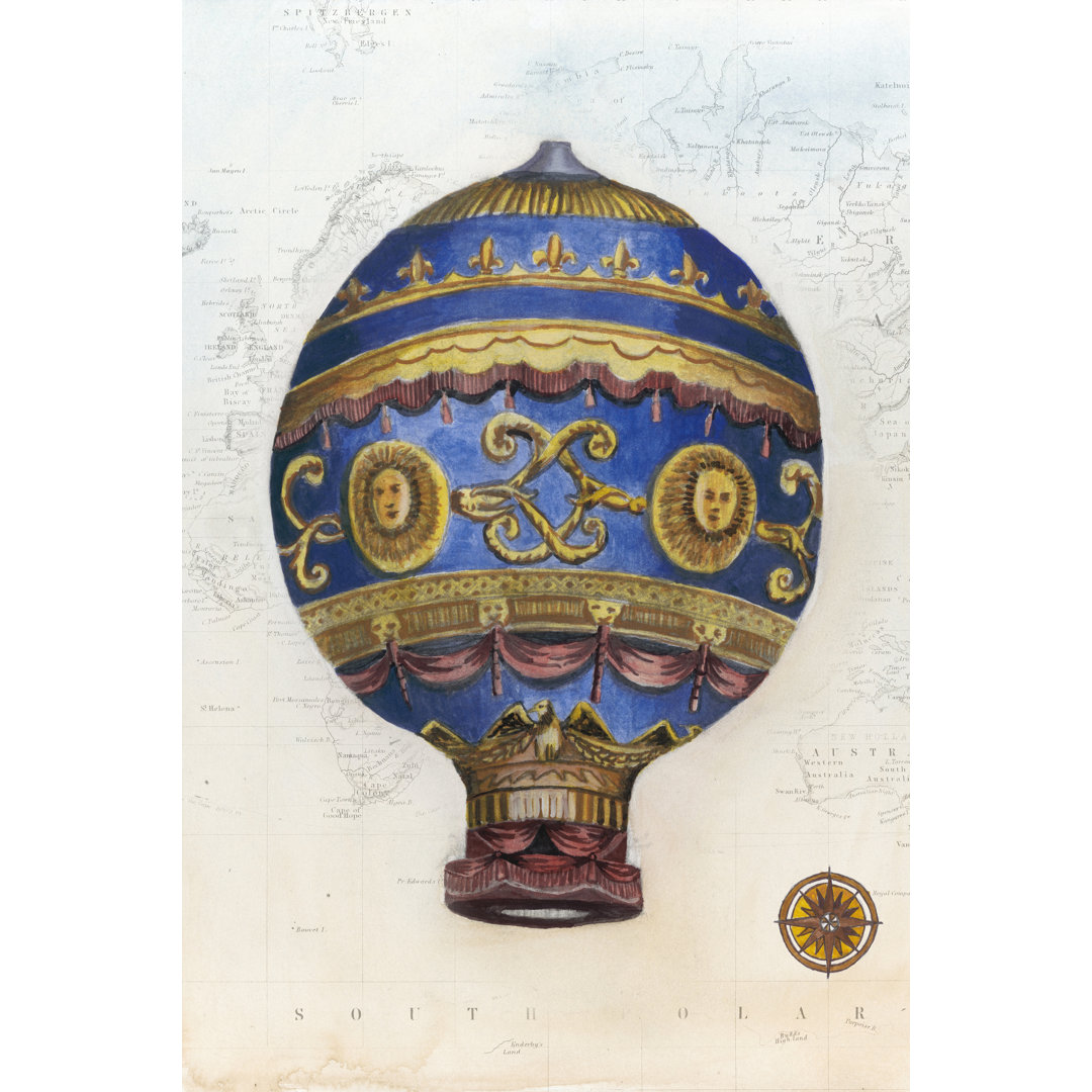 Leinwandbild Vintage Hot Air Balloons V von Naomi McCavitt