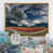 Toile avec cadre flottant or