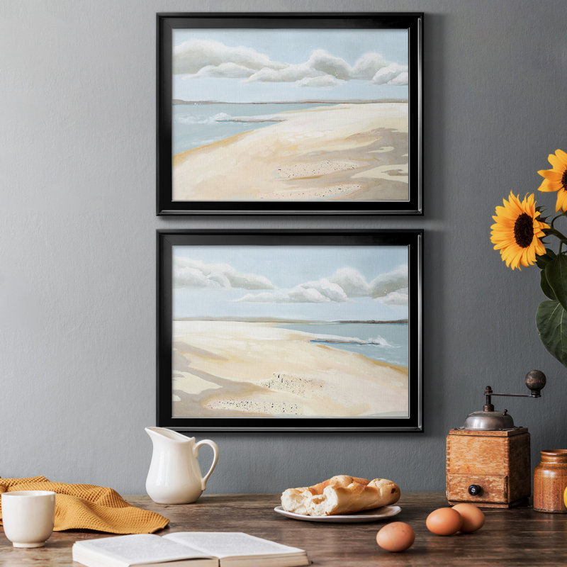 Sandy Getaway I - ensemble de 2 reproductions de cadres photo, H 36,5 po x l 53 po x P 1 po, Noir