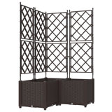 Garden Planter With Trellis 3 Pcs 80X80x143 Cm