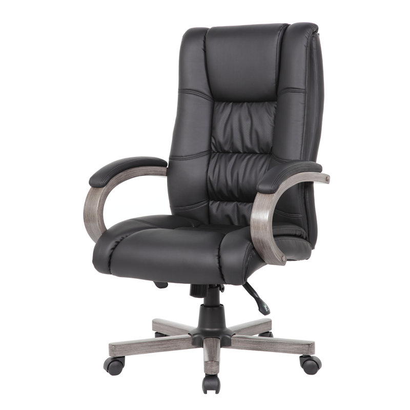 Vinyl Executive Chair, Gray
