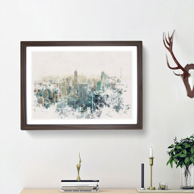Manhattan Skyline in New York - Picture Frame Painting Print