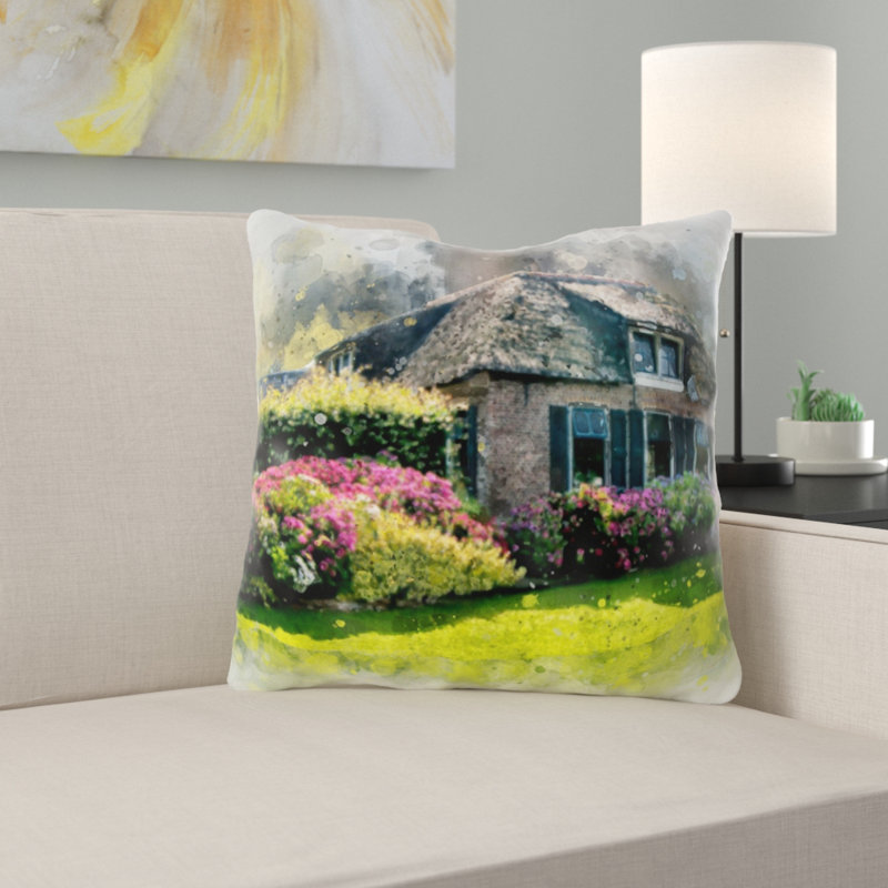 Outdoor Reversible Throw Pillow, Indoor, Microsuede