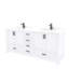Meuble-lavabo double 72 po Maya avec comptoir en quartz blanc-101808780-101808783