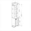 Bibliothèque élégante, blanc et chêne saphir, panneau de particules recouvert de mélamine à 100%, épaisseur: 0,7 pouce | Solution de rangement durable et élégante pour la maison ou le bureau, conception peu encombrante-155882776