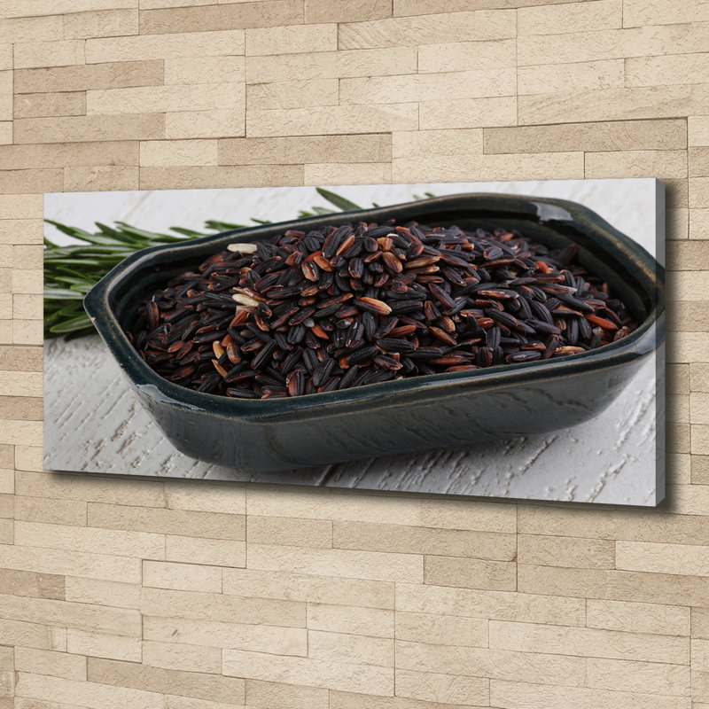 Wild Rice In A Bowl - Wrapped Canvas Print