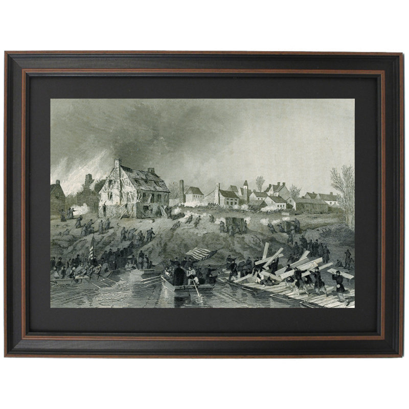Attaque de Fredericksburg par Alonzo Chappel, H 25 po x l 36 po