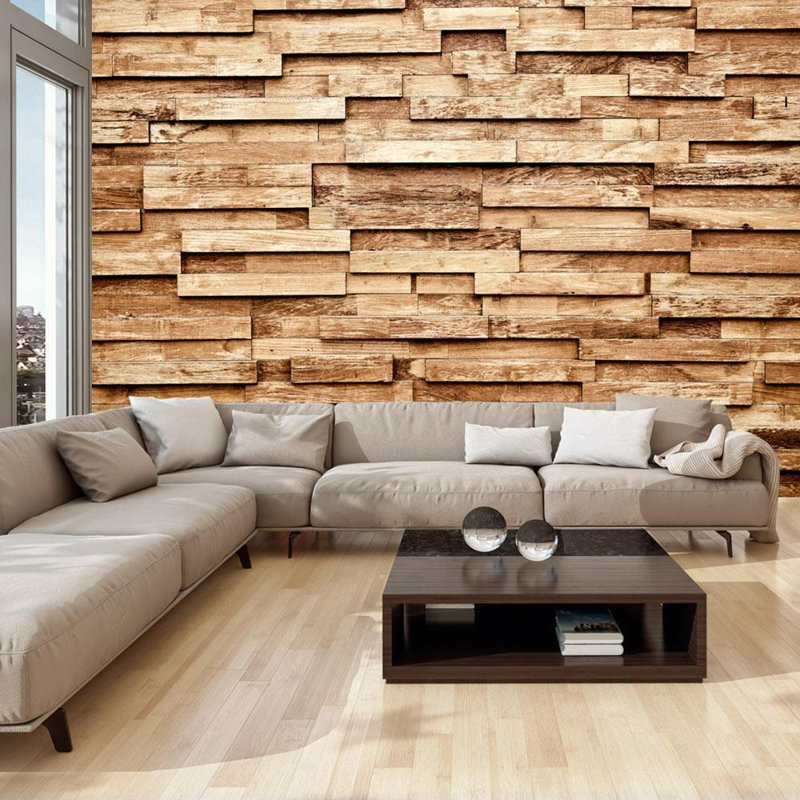 Murale bandes de palettes en bois, L 110 po x l 157 po